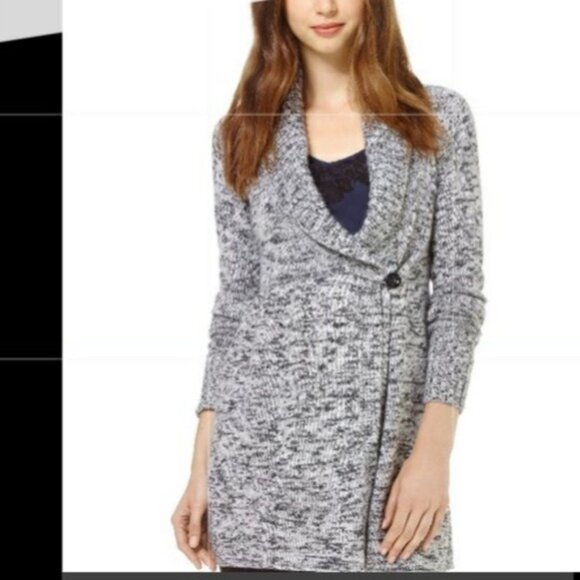 Aritzia TALULA Cashmere Blend Cardigan Sweater Shawl Collar Soft Knit Heathered - Picture 8 of 8